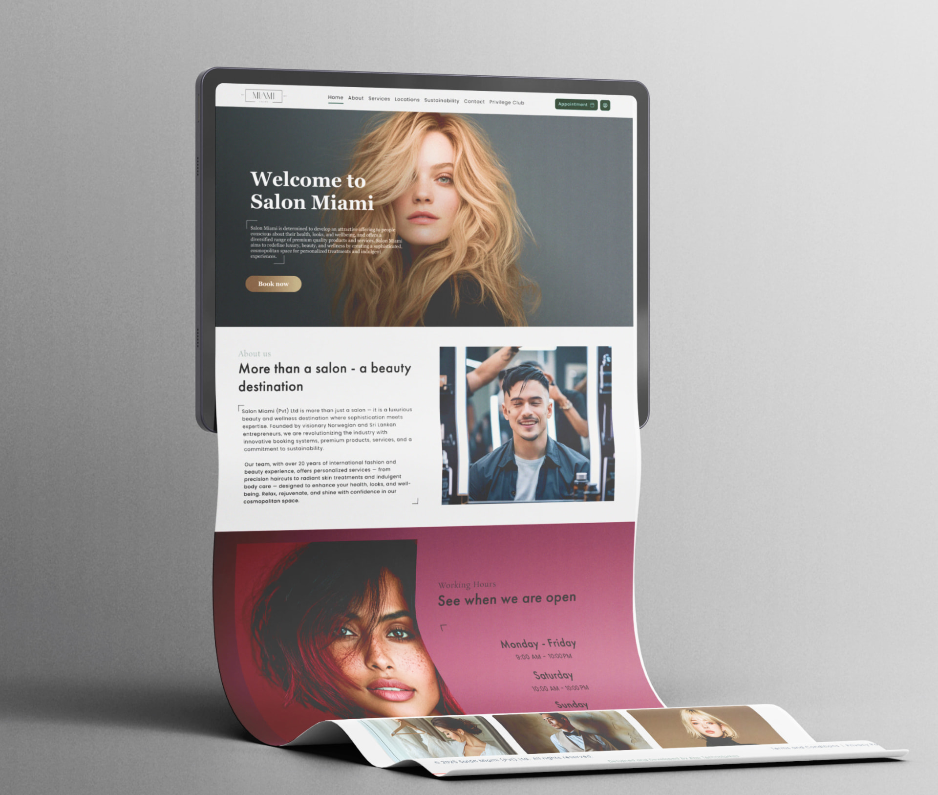 Website design portfolio featuring ASTZ Group, Dental Med, Learnio and Pangea work